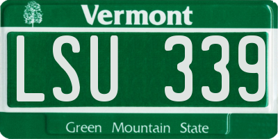 VT license plate LSU339