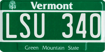VT license plate LSU340