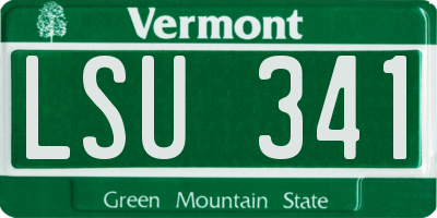 VT license plate LSU341