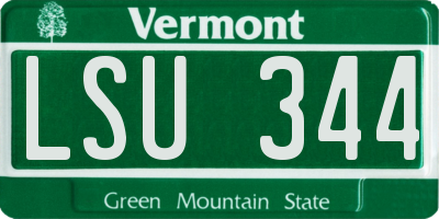 VT license plate LSU344