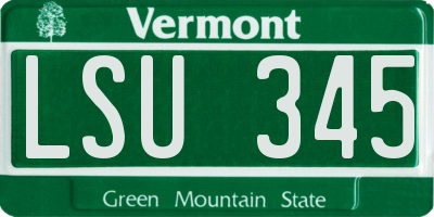 VT license plate LSU345
