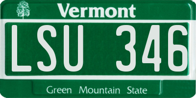 VT license plate LSU346