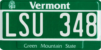 VT license plate LSU348