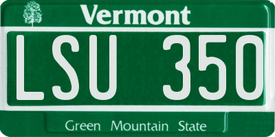 VT license plate LSU350