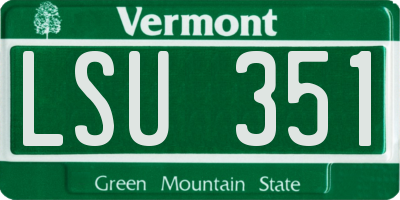 VT license plate LSU351