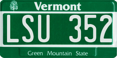 VT license plate LSU352