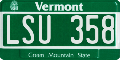 VT license plate LSU358