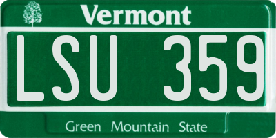 VT license plate LSU359