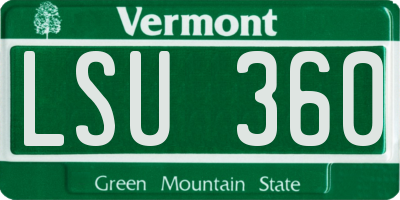 VT license plate LSU360