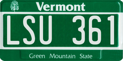 VT license plate LSU361