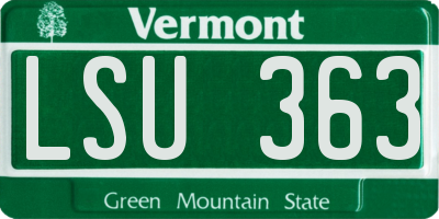 VT license plate LSU363