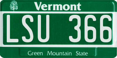 VT license plate LSU366
