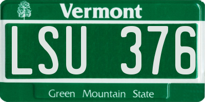 VT license plate LSU376