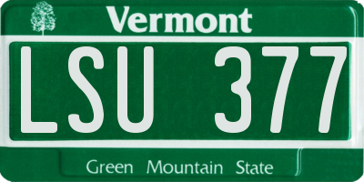 VT license plate LSU377