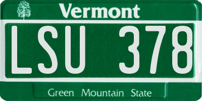 VT license plate LSU378
