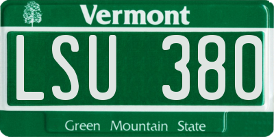 VT license plate LSU380
