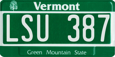 VT license plate LSU387