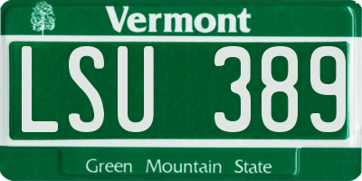 VT license plate LSU389
