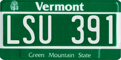 VT license plate LSU391