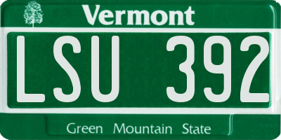 VT license plate LSU392