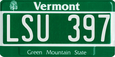 VT license plate LSU397