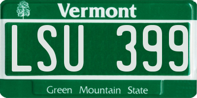 VT license plate LSU399