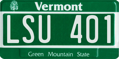 VT license plate LSU401