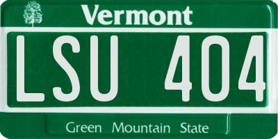 VT license plate LSU404