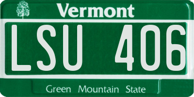 VT license plate LSU406
