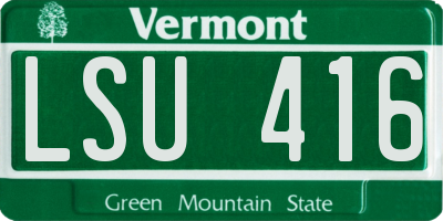 VT license plate LSU416