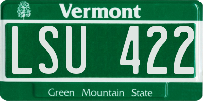 VT license plate LSU422