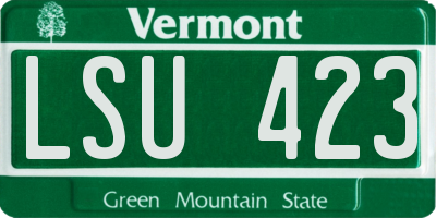 VT license plate LSU423