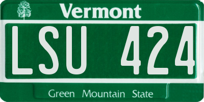 VT license plate LSU424
