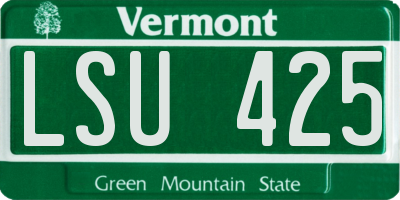 VT license plate LSU425