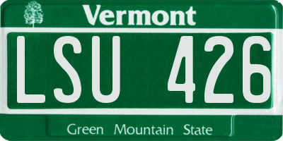 VT license plate LSU426