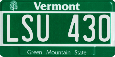 VT license plate LSU430