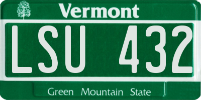VT license plate LSU432