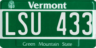 VT license plate LSU433