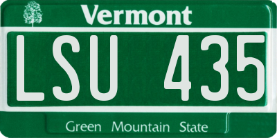 VT license plate LSU435