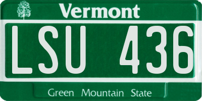 VT license plate LSU436