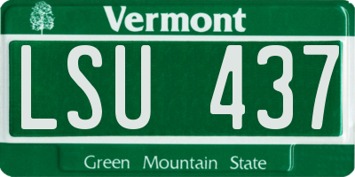 VT license plate LSU437