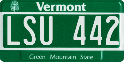 VT license plate LSU442