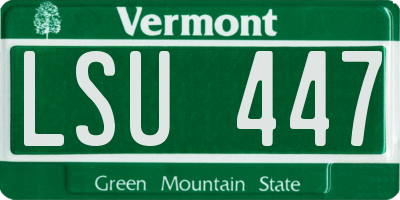 VT license plate LSU447