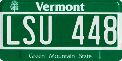VT license plate LSU448