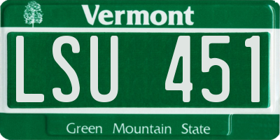 VT license plate LSU451