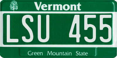VT license plate LSU455