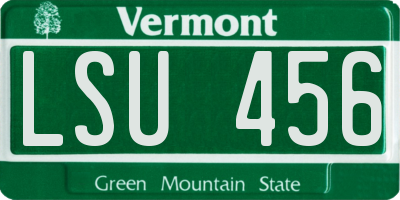 VT license plate LSU456