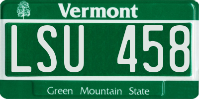 VT license plate LSU458