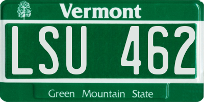 VT license plate LSU462