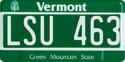 VT license plate LSU463